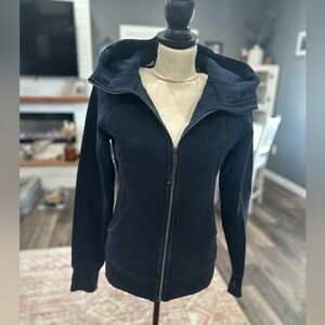Lululemon Scuba Jacket Navy Blue Classic Full Zip Athletic Gym Hoodie Women 6